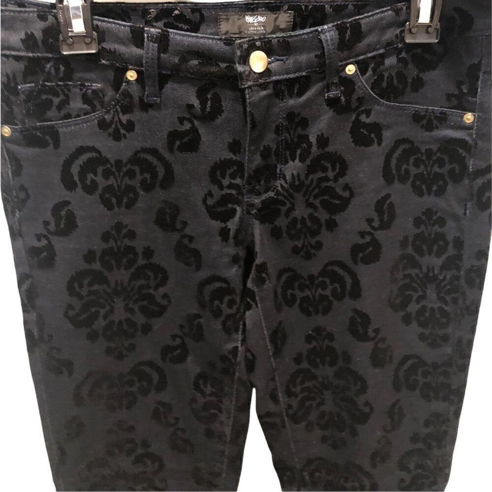 Mossimo Velour Boho Print Skinny Jeans women's‎ size 6